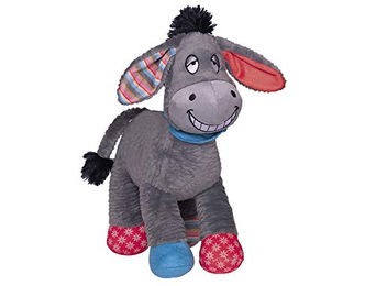 Nobby Plüschspielzeug Esel für Hunde und Welpen mit Squeaker Grau 30 cm – Bild 1 von 4