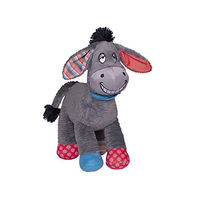 Produktbild von Nobby Plüschspielzeug Esel für Hunde und Welpen mit Squeaker Grau 30 cm