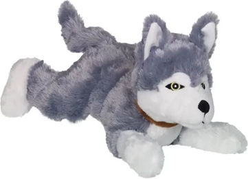 Nobby Plüschspielzeug Husky liegend für Hunde Grau Weiß Blau 35 cm – Bild 1 von 2