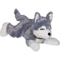 Produktbild von Nobby Plüschspielzeug Husky liegend für Hunde Grau Weiß Blau 35 cm