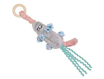 Produktbild von Nobby Plüschspielzeug Maus für Katzen mit Holzring Blau