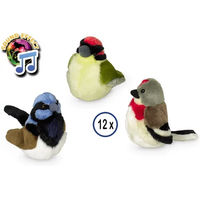 Produktbild von Nobby Plüschspielzeug Vögel mit Stimme für Hunde bunt