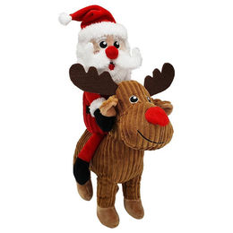 Produktbild von Nobby Plüschspielzeug Weihnachtsmann auf Elch für Hunde