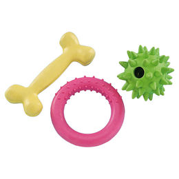Produktbild von Nobby Puppy Set Kauspielzeug aus Vollgummi für Welpen bunt