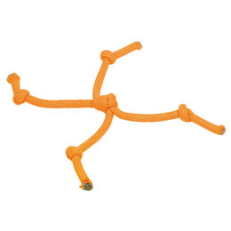 Produktbild von Nobby Rope Toy NEON Knotenspinne aus Baumwolle Orange