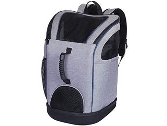Nobby Rucksack Tasche 2 in 1 Kati grau aus Mikrofaser – Bild 1 von 5