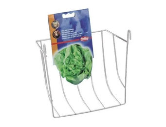 Produktbild von Nobby Salat- und Heuraufe aus Metall für Nager 22 x 19 cm Silber