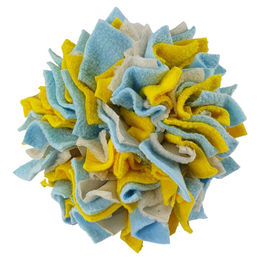 Nobby Schnüffelball Colore Intelligenzspielzeug für Hunde aus Polyester gelb-blau 10cm – Bild 1 von 3