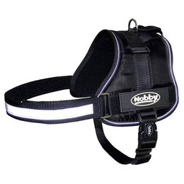 Produktbild von Nobby Sicherheitsgeschirr Seguro für Hunde aus Nylon in Schwarz mit wasserabweisender Eigenschaft für große Hunde Bauchumfang 82-110 cm