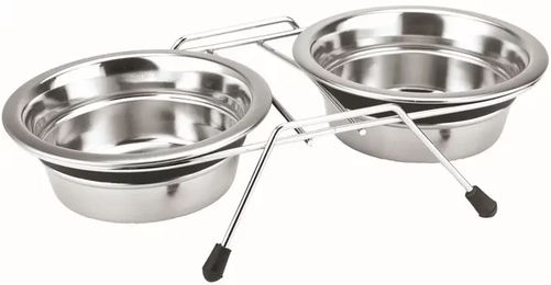 Nobby Silent Diner Doppelnapf aus Edelstahl für Hunde mit 2 Näpfen à 21 cm - 1,7 l – Bild 1 von 1