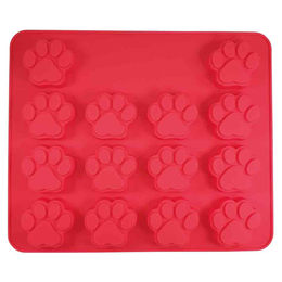 Nobby Silikon Backmatte Pfote Rot 30 x 25 cm - 30 cm – Bild 1 von 3
