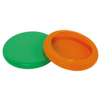 Produktbild von Nobby Silikon Dosendeckel für Tierfutter-Dosen 2er Pack Ø 11,5 cm grün/orange