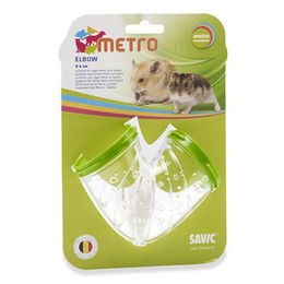 Nobby Spelos/Metro Verbindungsstück Kurve für Nagerheime und Käfige Grau Transparent Größe L aus Kunststoff – Bild 1 von 3