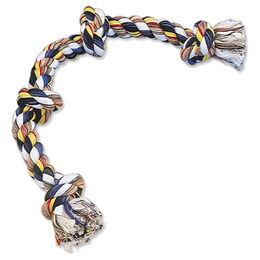 Nobby Spielseil aus Baumwolle bunt mit 4 Knoten - 260 g – Bild 1 von 4