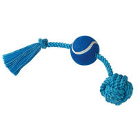 Produktbild von Nobby Spielseil mit Tennisball 45 cm in Gelb Rot oder Blau - 310 g