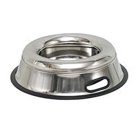 Produktbild von Nobby Splash Free Futternapf aus Edelstahl silberfarben rutschfest - 1,55 l