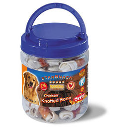 Nobby Starsnack Barbecue Chicken Knotted Bone Zahnpflege-Snack für Hunde mit Huhn und Rind 400 g - 400 g – Bild 1 von 6