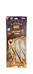 Nobby Starsnack Barbecue Chicken Twist Zahnpflege-Snack für Hunde Adult mit hohem Fleischanteil 240 g - 3 x 80 g – Bild 1 von 2