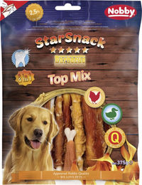 Nobby StarSnack Barbecue Top Mix Belohnungssnack für Hunde mit hohem Fleischanteil Huhn Ente Rind 375 g - 375 g – Bild 1 von 2