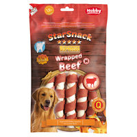 Produktbild von Nobby Starsnack Barbecue Wrapped Beef und Ente Zahnpflege-Snack für Hunde Größe M - 160 g
