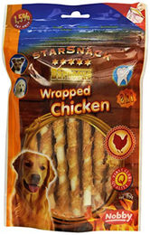 Nobby StarSnack Barbecue Wrapped Chicken Zahnpflege-Snack für Hunde mit Huhn und Rind 113 g - 113 g – Bild 1 von 5