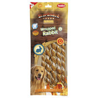 Produktbild von Nobby Starsnack Barbecue Wrapped Rabbit Zahnpflege-Snack für Hunde mit Rind und Kaninchen 25 cm 144 g - 5 x 144 g