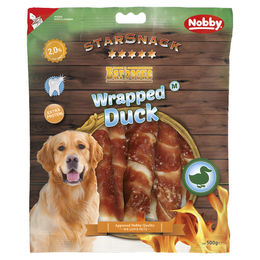 Produktbild von Nobby StarSnack BBQ Wrapped Duck Kausnack Ente und Rind 500g - 500 g