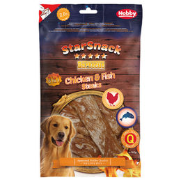Produktbild von Nobby StarSnack Belohnungssnack Chicken & Fish Steaks mit Huhn und Kabeljau 140 g - 140 g