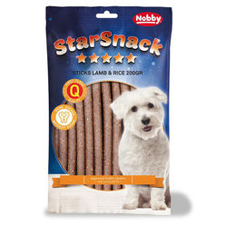 Nobby Starsnack Belohnungssnack Sticks Lamm & Reis für Hunde Adult 20 Stück – Bild 1 von 4