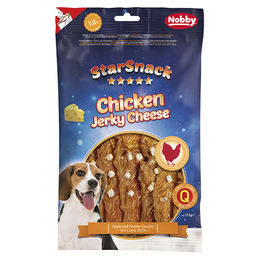 Produktbild von Nobby Starsnack Chicken Jerky Cheese Hundetrockenfleisch Huhn mit hohem Fleischanteil 113 g - 113 g