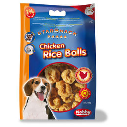 Produktbild von Nobby Starsnack Chicken Riceball Hundetrockenfleisch mit hohem Fleischanteil 113 g - 113 g