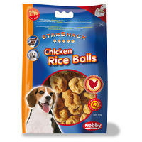 Produktbild von Nobby Starsnack Chicken Riceball Hundetrockenfleisch mit hohem Fleischanteil 113 g - 113 g