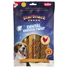 Produktbild von Nobby StarSnack Dental Chicken Twist Zahnpflege-Snack für Hunde mit Huhn ohne Zucker 140 g - 5 x 140 g
