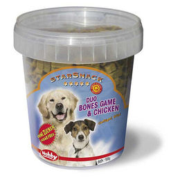 Nobby StarSnack Duo Bones Kauknochen Wild und Huhn für Hunde Adult 500 g - 200 g – Bild 1 von 5
