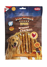 Nobby StarSnack Kausnack Barbecue Wrapped Chicken mit Huhn und Rind 900 g - 900 g – Bild 1 von 2