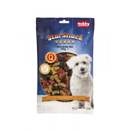 Nobby StarSnack Mini Bones Mix Kausnack für Hunde mit Geflügel und Lachs ohne Zucker 200 g - 200 g – Bild 1 von 1
