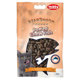 Produktbild von Nobby StarSnack Puffed Chew Fish Hundeleckerli zur Gewichtskontrolle für alle Altersstufen 100 g