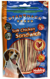 Nobby Starsnack Soft Chicken Sandwich Belohnungssnack für Hunde Adult 70 g - 70 g – Bild 1 von 6