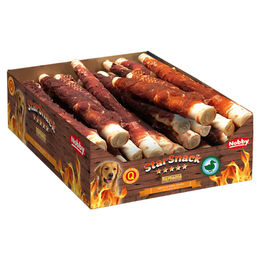 Produktbild von Nobby Starsnack Wrapped Duck Kausnack für Hunde mit Ente und Rind sowie hohem Fleischanteil XL 27 cm - 23 x 3000 g