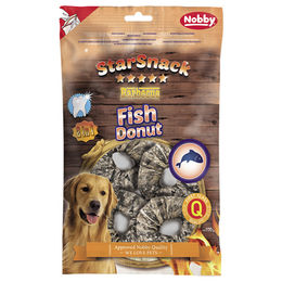 Produktbild von Nobby StarSnack Zahnpflege-Snack Barbecue Fish Donut mit Rind und Fisch 100g - 4 x 25 g