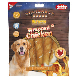 Produktbild von Nobby StarSnack Zahnpflege-Snack BBQ Wrapped Chicken mit Rind und hohem Fleischanteil 500g - 500 g