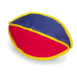 Nobby Taff Toy Football Hundespielzeug aus Nylon mit Quietschfunktion in Rot Blau Gelb – Bild 1 von 2