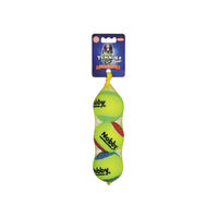 Produktbild von Nobby Tennisball mit Squeaker für Hunde Größe M 3er Netz bunt