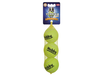 Nobby Tennisball mit Squeaker für Hunde Größe M 6,5 cm Gelb – Bild 1 von 4