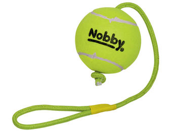 Produktbild von Nobby Tennisball mit Wurfschlaufe XXL Grün Plüsch 12,5 cm - 1 Stk.