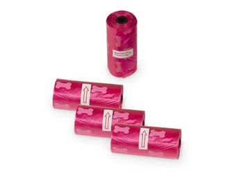 Nobby TidyUp Hundekotbeutel mit Knochendruck Rosa 60 Stück - 4 x 15 Stk. – Bild 1 von 4