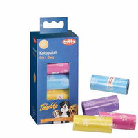 Produktbild von Nobby TidyUp Kotbeutel für Hunde mit Pfotendruck Pastell 10 Rollen à 15 Beutel - 10 x 15 Stk.