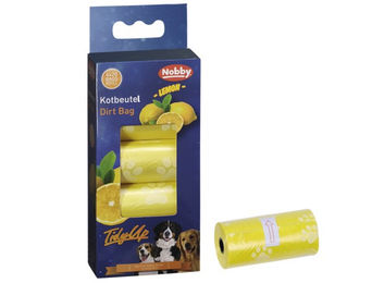 Nobby TidyUp Kotbeutel Lemon mit Pfotendruck 4 Rollen à 20 Stück - 4 x 20 Stk. – Bild 1 von 4
