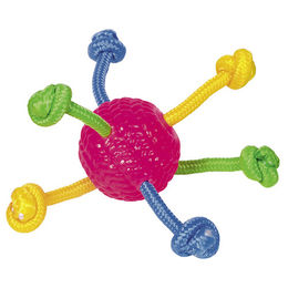 Nobby TPR Ball mit Spielseilen für Hunde 8 cm - 1 Stk. – Bild 1 von 4