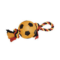 Produktbild von Nobby TPR Fußball Wurfspielzeug mit Wurfschlaufe Bunt für Hunde